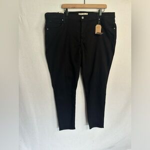 Nwt levis plus size high rise skinny jeans black
